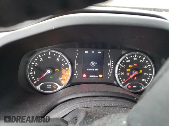 2017 Jeep Renegade Altitude with VIN ZACCJBBB0HPE84035, listed as a Copart auction lot 57789515 with 53,458 mi miles and Salvage title. Bid and sale history available at DreamBid. Image 9.