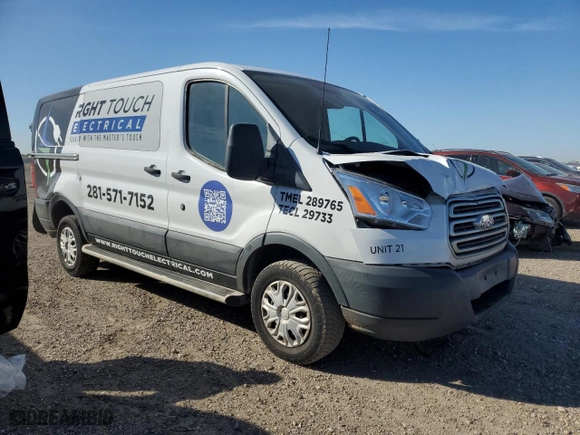 2018 Ford Transit Van with VIN 1FTYR1YM6JKB16315, listed as a Copart auction lot 48130595 with 182,138 mi miles and Salvage Title. Bid and sale history available at carsss.com. Image 4.