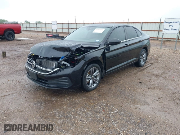 2023 Volkswagen Jetta SE with VIN 3VW7M7BU9PM013345, listed as a IAAI auction lot 42203990 with 15,859 mi miles and . Bid and sale history available at DreamBid. Image 2.
