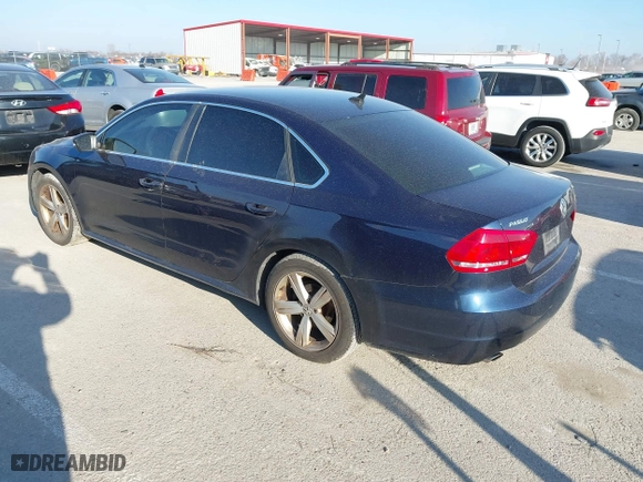 2013 Volkswagen Passat SE with VIN 1VWBP7A3XDC106575, listed as a IAAI auction lot 41856366 with 216,897 mi miles. Bid and sale history available at carsss.com. Image 3.