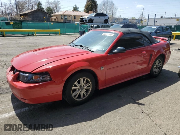 2004 Ford Mustang Deluxe with VIN 1FAFP446X4F179264, listed as a Copart auction lot 52425015 with 198,495 mi miles and Salvage Title. Bid and sale history available at carsss.com. Image 1.