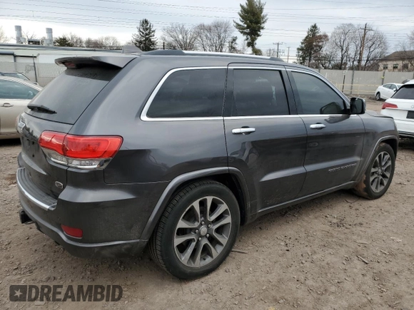 2017 Jeep Grand Cherokee Overland with VIN 1C4RJFCT5HC874593, listed as a Copart auction lot 46770205 with 72,744 mi miles and Salvage Title. Bid and sale history available at carsss.com. Image 3.