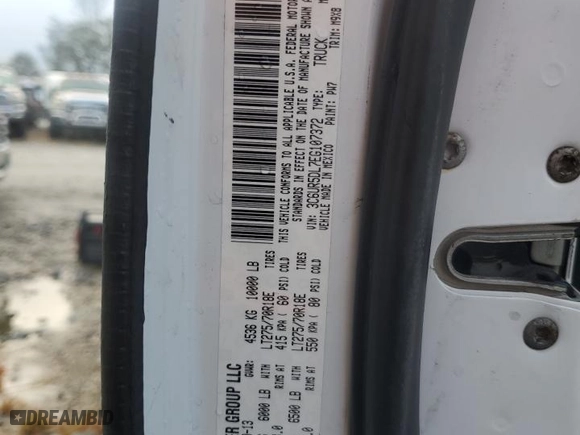 2014 Ram 2500 SLT with VIN 3C6UR5DL7EG107372, listed as a Copart auction lot 79933584 with 295,775 mi miles and Salvage Title. Bid and sale history available at carsss.com. Image 12.
