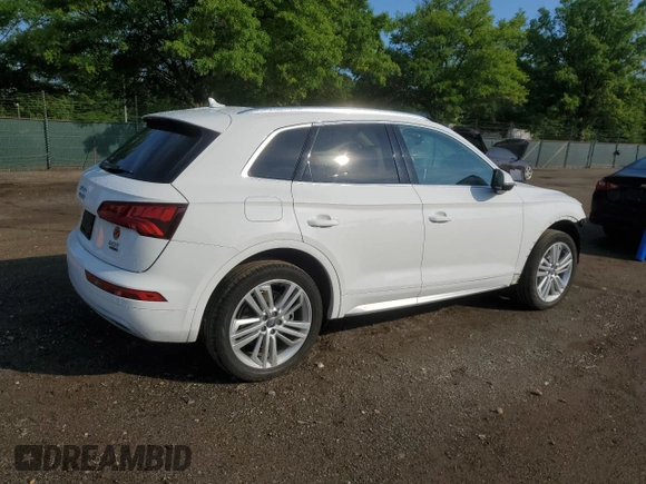 2018 Audi Q5 Premium Plus with VIN WA1BNAFY1J2066585, listed as a Copart auction lot 58306885 with 91,134 mi miles and Salvage title. Bid and sale history available at DreamBid. Image 3.