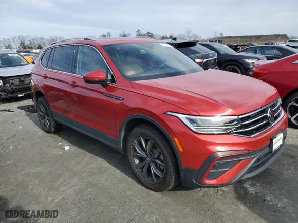 2022 Volkswagen Tiguan SE with VIN 3VV2B7AX5NM125539, listed as a Copart auction lot 45290165 with 58,753 mi miles and Clean Title. Bid and sale history available at carsss.com. Image 4.