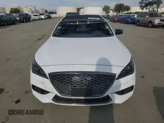 2018 Genesis G80 Sport with VIN KMHGN4JB7JU241017, listed as a Copart auction lot 52548865 with 90,560 mi miles and Salvage title. Bid and sale history available at DreamBid. Image 5.