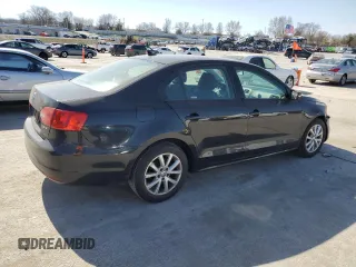 2012 Volkswagen Jetta Sedan SE w/Convenience with VIN 3VWDX7AJ2CM411783, listed as a Copart auction lot 48974555 with 128,209 mi miles and Salvage Title. Bid and sale history available at carsss.com. Image 3.