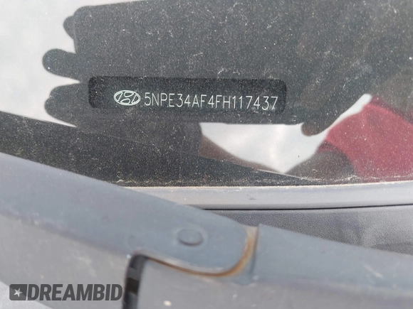 2015 Hyundai Sonata 2.4L Sport with VIN 5NPE34AF4FH117437, listed as a IAAI auction lot 42040653 with 265,603 mi miles. Bid and sale history available at carsss.com. Image 9.