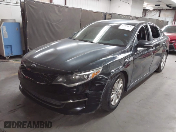 2016 Kia Optima LX with VIN 5XXGT4L3XGG038671, listed as a IAAI auction lot 42421622 with 105,024 mi miles and . Bid and sale history available at DreamBid. Image 2.