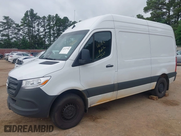 2025 Mercedes-Benz Sprinter Cargo with VIN W1Y4KBHY6ST202145, listed as a IAAI auction lot 42127760 with 9,361 mi miles and . Bid and sale history available at carsss.com. Image 16.