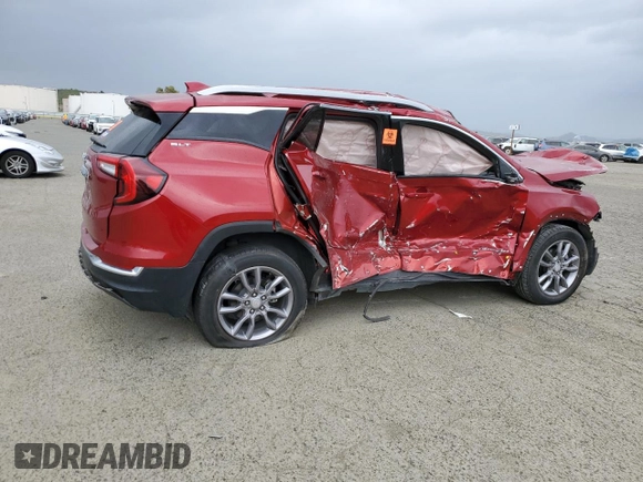 2022 GMC Terrain SLT with VIN 3GKALPEV1NL167801, listed as a Copart auction lot 48782995 with 17,944 mi miles and Salvage Title. Bid and sale history available at carsss.com. Image 3.