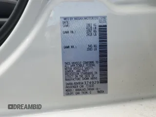 2025 Nissan Altima SV with VIN 1N4BL4DV8SN374929, listed as a Copart auction lot 54321715 with 3,562 mi miles and Salvage Title. Bid and sale history available at DreamBid. Image 12.