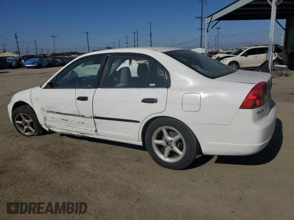 2001 Honda Civic DX with VIN 2HGES15271H568471, listed as a Copart auction lot 46260835 with 189,699 mi miles and Salvage Title. Bid and sale history available at carsss.com. Image 2.