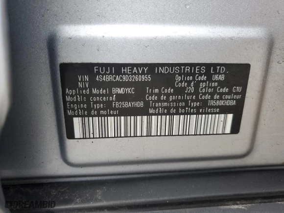 2013 Subaru Outback 2.5i with VIN 4S4BRCAC9D3260955, listed as a Copart auction lot 53471435 with 190,447 mi miles and Clean Title. Bid and sale history available at carsss.com. Image 13.