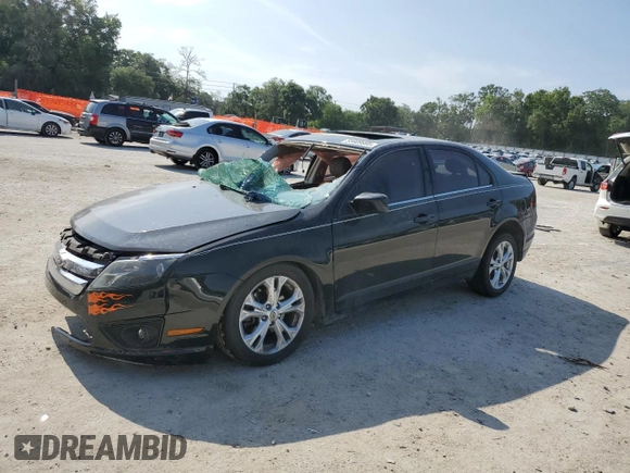2012 Ford Fusion SE with VIN 3FAHP0HA3CR167698, listed as a Copart auction lot 55909695 with 128,025 mi miles and Salvage title. Bid and sale history available at DreamBid. Image 1.