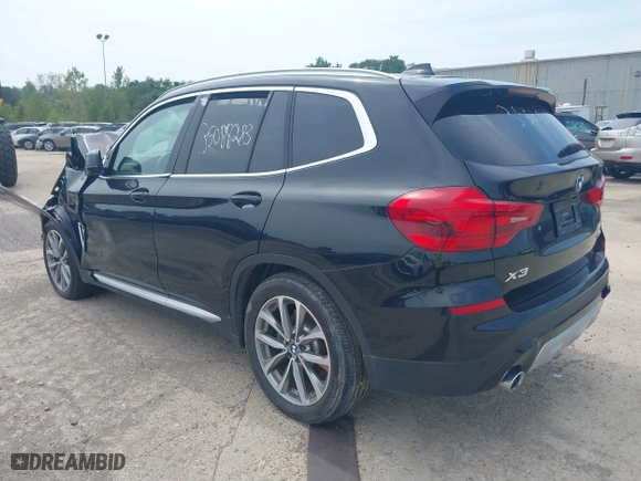 2019 BMW X3 xDrive30i with VIN 5UXTR9C58KLE20199, listed as a IAAI auction lot 35088283 with 36,857 mi miles. Bid and sale history available at carsss.com. Image 3.