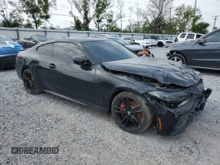 2022 BMW 4 Series 430i with VIN WBA53AP08NCJ06319, listed as a Copart auction lot 50144015 with 17,935 mi miles and Salvage Title. Bid and sale history available at carsss.com. Image 4.