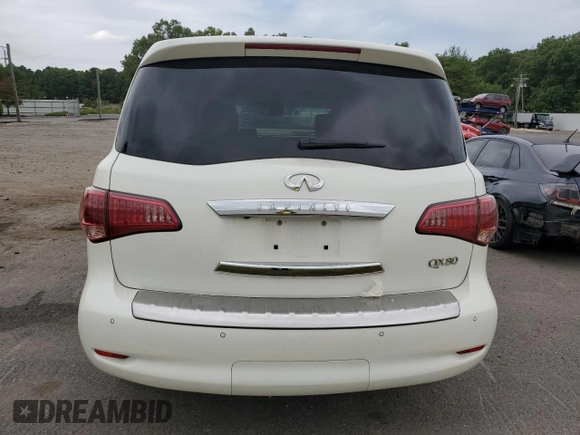 2016 Infiniti QX80 with VIN JN8AZ2NCXG9401865, listed as a Copart auction lot 70574004 with 111,335 mi miles and Salvage Title. Bid and sale history available at DreamBid. Image 6.