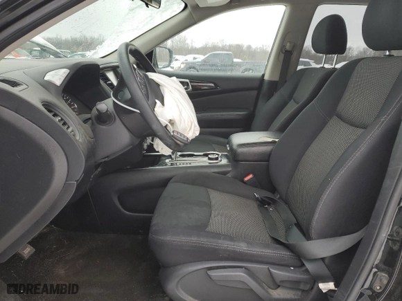 2019 Nissan Pathfinder S with VIN 5N1DR2MM1KC591212, listed as a Copart auction lot 87594295 with 74,907 mi miles and Salvage Title. Bid and sale history available at carsss.com. Image 7.
