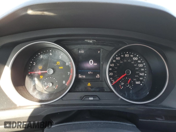 2018 Volkswagen Tiguan S with VIN 3VV0B7AX0JM111971, listed as a Copart auction lot 54485955 with 98,716 mi miles and Salvage Title. Bid and sale history available at DreamBid. Image 9.