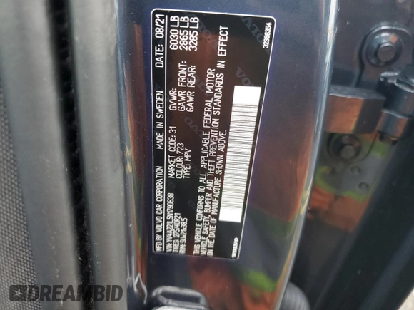 2022 Volvo XC90 Inscription с VIN YV4A221L5N1790638, выставлен на аукционе Copart как лот 85269664 с пробегом 47 980 миль миль и Списание • Salvage title. История ставок и продаж доступна на DreamBid. Изображение 14.