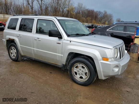 2010 Jeep Patriot Sport with VIN 1J4NF2GB6AD500319, listed as a Copart auction lot 53942605 with 136,069 mi miles and Clean Title. Bid and sale history available at carsss.com. Image 4.