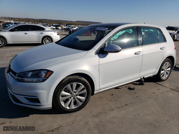 2021 Volkswagen Golf TSI with VIN 3VWG57AU7MM001169, listed as a Copart auction lot 83364994 with 74,216 mi miles and Salvage Title. Bid and sale history available at carsss.com. Image 1.