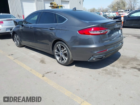 2019 Ford Fusion Titanium with VIN 3FA6P0D90KR109985, listed as a IAAI auction lot 41993329 with Not provided miles and . Bid and sale history available at DreamBid. Image 3.