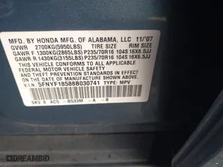 2008 Honda Pilot EX-L with VIN 5FNYF18588B030741, listed as a IAAI auction lot 41368390 with 999,999 mi miles. Bid and sale history available at carsss.com. Image 9.
