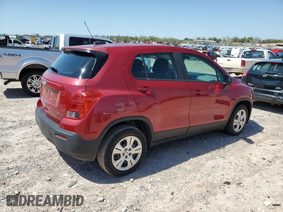 2015 Chevrolet Trax LS with VIN KL7CJKSB0FB218650, listed as a Copart auction lot 52429785 with 105,784 mi miles and Clean Title. Bid and sale history available at carsss.com. Image 3.