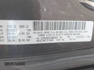2015 Dodge Grand Caravan SE with VIN 2C4RDGBG2FR684367, listed as a IAAI auction lot 42167621 with 216,628 mi miles and . Bid and sale history available at DreamBid. Image 9.