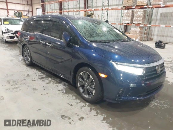 2024 Honda Odyssey Elite with VIN 5FNRL6H92RB005123, listed as a IAAI auction lot 41572778 with 9,312 mi miles. Bid and sale history available at carsss.com. Image 1.