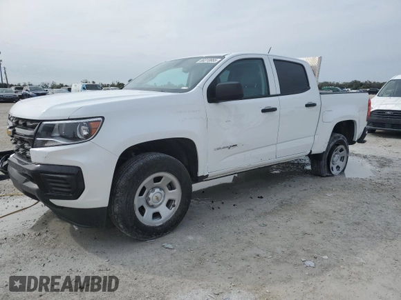 2022 Chevrolet Colorado 2WD Work Truck with VIN 1GCGSBEN7N1330793, listed as a Copart auction lot 88318955 with 36,284 mi miles and Salvage title. Bid and sale history available at DreamBid. Image 1.