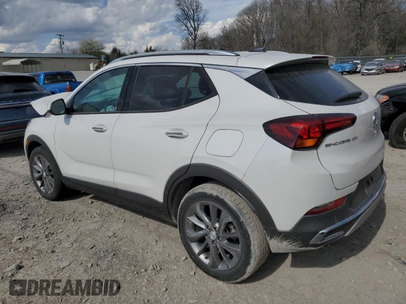 2022 Buick Encore GX Essence with VIN KL4MMFSL8NB148628, listed as a Copart auction lot 49227105 with 19,872 mi miles and Salvage title. Bid and sale history available at DreamBid. Image 2.