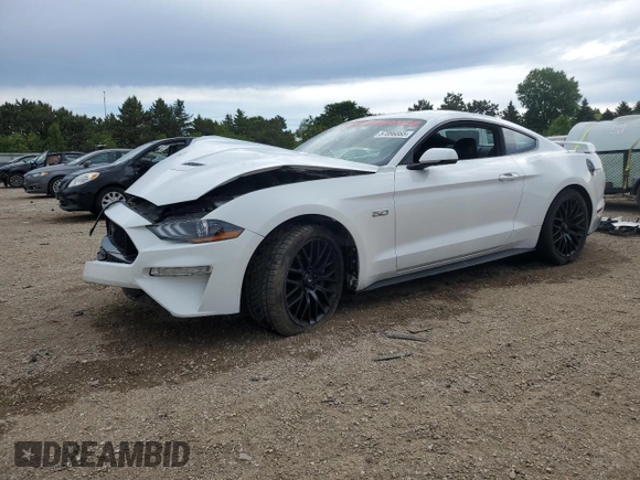 2019 Ford Mustang GT with VIN 1FA6P8CF8K5117020, listed as a Copart auction lot 57896865 with 92,626 mi miles and Salvage title. Bid and sale history available at DreamBid. Image 1.