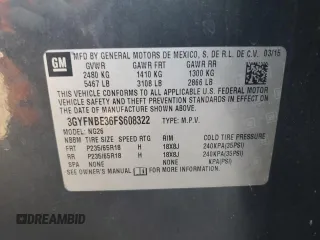 2015 Cadillac SRX Luxury Collection z VIN 3GYFNBE36FS608322, wystawiony jako Copart lot #88860835 z przebiegiem 141 627 mil mil oraz Szkoda całkowita • Salvage title. Historia ofert i sprzedaży dostępna na DreamBid. Obrazek 13.