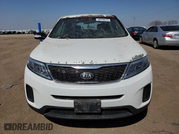 2014 Kia Sorento LX with VIN 5XYKT3A63EG524751, listed as a Copart auction lot 50578515 with 120,947 mi miles and Salvage Title. Bid and sale history available at carsss.com. Image 5.