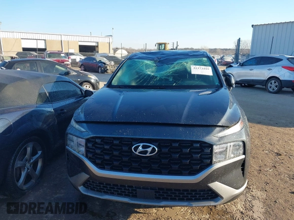 2021 Hyundai Santa Fe SE with VIN 5NMS1DAJXMH352741, listed as a IAAI auction lot 41273105 with 58,033 mi miles. Bid and sale history available at carsss.com. Image 12.