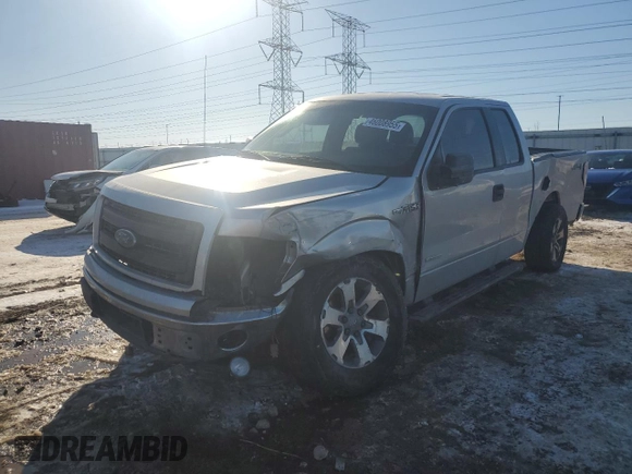 2014 Ford F-150 XL with VIN 1FTFX1ET7EFA48842, listed as a Copart auction lot 46008955 with 91,027 mi miles and Salvage Title. Bid and sale history available at carsss.com. Image 1.