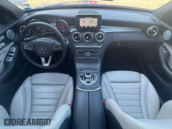 2017 Mercedes-Benz C 300 with VIN 55SWF4KB2HU206186, listed as a Copart auction lot 56971165 with 141,325 mi miles and Clean Title. Bid and sale history available at DreamBid. Image 9.