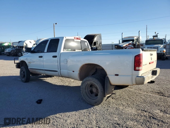 2006 Dodge Ram 3500 SLT with VIN 3D7MX48C36G110554, listed as a Copart auction lot 86737644 with 356,909 mi miles and Salvage Title. Bid and sale history available at carsss.com. Image 2.