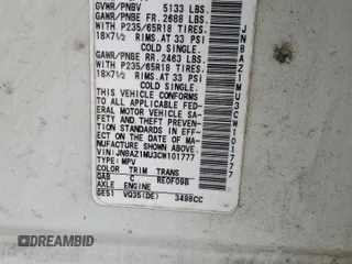 2012 Nissan Murano S z VIN JN8AZ1MU3CW101777, wystawiony jako Copart lot #60360175 z przebiegiem Nie podano mil oraz Czysty tytuł • Clean title. Historia ofert i sprzedaży dostępna na DreamBid. Obrazek 13.