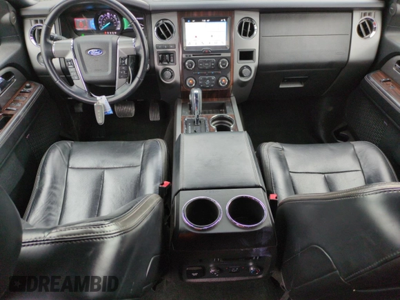 2016 Ford Expedition Max Platinum with VIN 1FMJK1MT5GEF52174, listed as a Copart auction lot 49000355 with 112,451 mi miles and Salvage title. Bid and sale history available at DreamBid. Image 8.