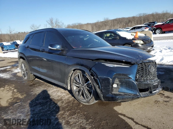 2024 Infiniti QX50 Sport with VIN 3PCAJ5FB7RF112414, listed as a Copart auction lot 42352175 with Not Provided miles and Salvage Title. Bid and sale history available at DreamBid. Image 4.