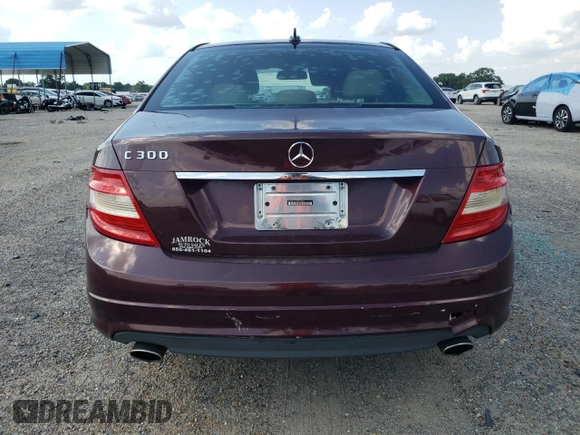 2009 Mercedes-Benz C 300 Sport with VIN WDDGF54X39R053551, listed as a Copart auction lot 62037465 with 175,372 mi miles and Salvage title. Bid and sale history available at DreamBid. Image 6.