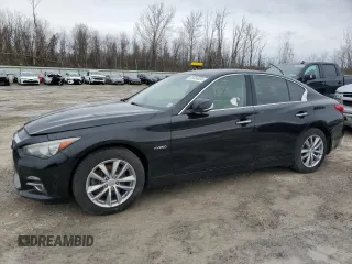 2014 Infiniti Q50 Hybrid Premium with VIN JN1AV7ARXEM701420, listed as a Copart auction lot 48456835 with 104,310 mi miles and Salvage Title. Bid and sale history available at carsss.com. Image 1.