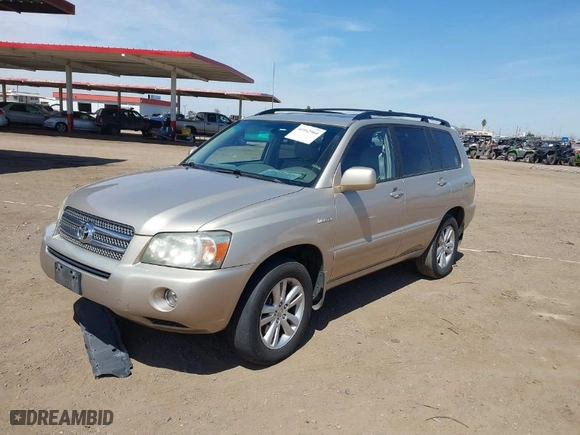 2006 Toyota Highlander Hybrid with VIN JTEDW21AX60009120, listed as a IAAI auction lot 41912964 with 304,205 mi miles. Bid and sale history available at carsss.com. Image 2.