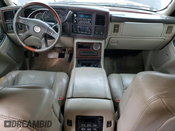 2005 Cadillac Escalade with VIN 1GYEK63NX5R161446, listed as a Copart auction lot 53835595 with 338,356 mi miles and Salvage title. Bid and sale history available at DreamBid. Image 8.