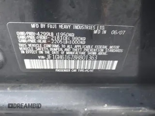 2008 Subaru Impreza i с VIN JF1GH61678H801363, выставлен на аукционе IAAI как лот 41186658 с пробегом 182 869 миль миль и . История ставок и продаж доступна на DreamBid. Изображение 9.