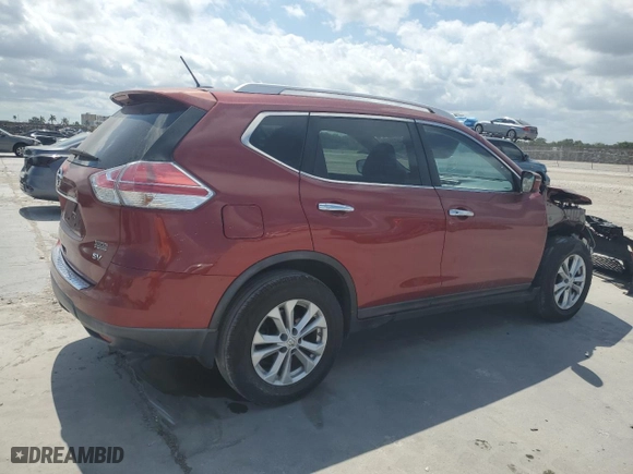2016 Nissan Rogue SV with VIN KNMAT2MT4GP652195, listed as a Copart auction lot 48728405 with 90,619 mi miles and Salvage Title. Bid and sale history available at carsss.com. Image 3.